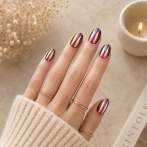 Aurora Chrome Nails Multichrome Press On Nails