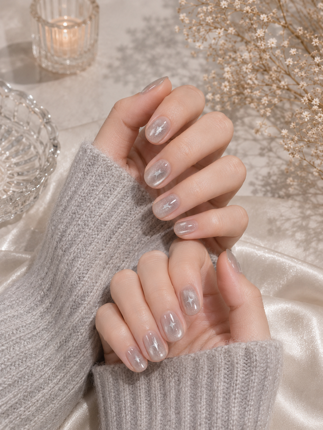 Starlit Pearl | Shimmer Press-On Nails