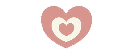 SUPER DOLLS WEB icon logo concentric hearts representing emotional evolution