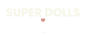 SUPER DOLLS WEB icon logo (6) SUPER DOLLS WEB icon logo with name in text and a concentric heart with pink and white hearts